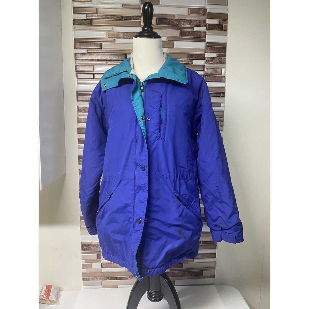 Vintage LL Bean Puffer Jacket Mens Size XL? Teal/purple Color